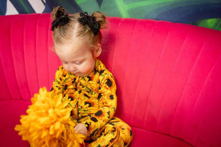 Girl's Bamboo Convertible Footie Romper - Sunflowers Baby & Toddler Sleepwear