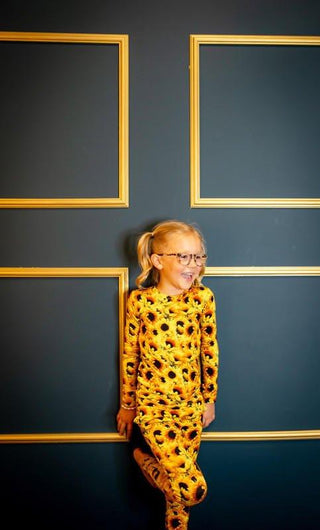 Girl's Bamboo Long Sleeve Pajama Set - Sunflowers Baby & Toddler Sleepwear