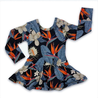 Bamboo Long Sleeve Leotard Bodysuit Dress - Cool Tropics Baby & Toddler Dresses