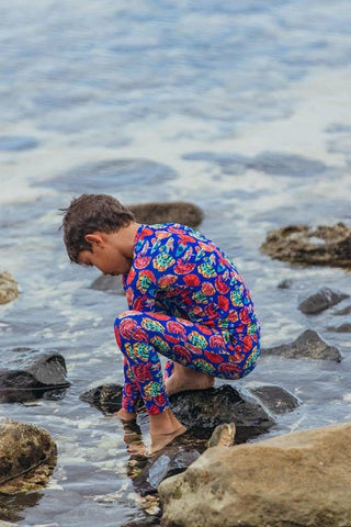 Bamboo Long Sleeve Pajama Set - Guppies (Fish) Baby & Toddler Sleepwear