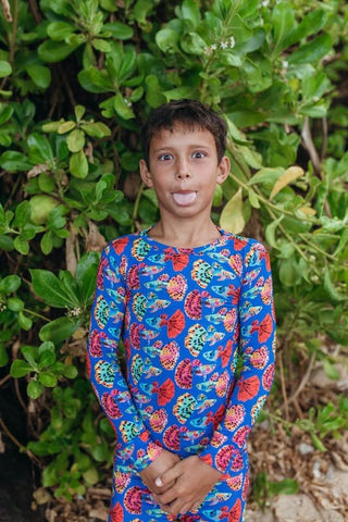 Bamboo Long Sleeve Pajama Set - Guppies (Fish) Baby & Toddler Sleepwear