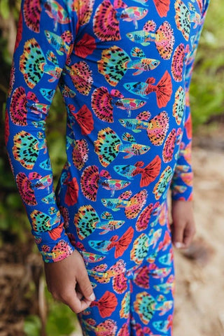 Bamboo Long Sleeve Pajama Set - Guppies (Fish) Baby & Toddler Sleepwear