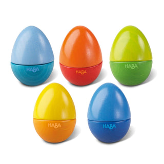 Set of 5 Wooden Musical Eggs Musical Dolls, Playsets & Toy Figures