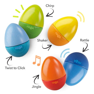 Set of 5 Wooden Musical Eggs Musical Dolls, Playsets & Toy Figures