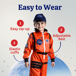 NASA Astronaut Costume, Orange - Kids Dress Up America
