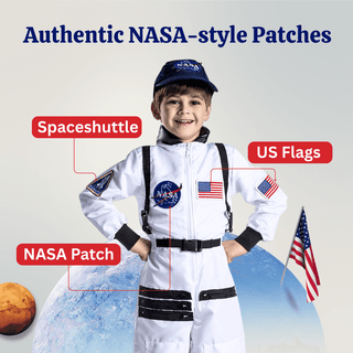 NASA Astronaut Costume, Orange - Kids Dress Up America