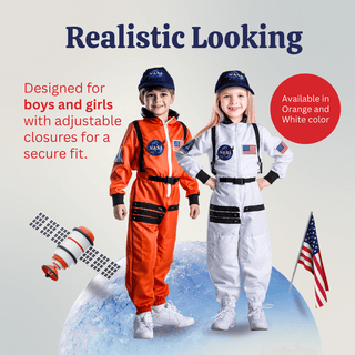 NASA Astronaut Costume, Orange - Kids Dress Up America