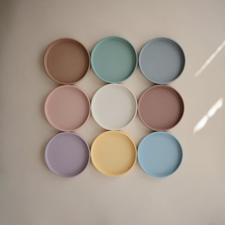 Classic Silicone Suction Plate silicone tableware Mushie Color: Shifting Sand