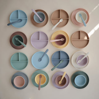 Silicone Suction Platesilicone tablewareMushieColor: Cambridge Blue