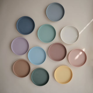 Classic Silicone Suction Plate silicone tableware Mushie Color: Shifting Sand