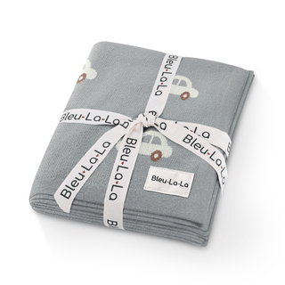 100% Cotton Knit Swaddle Baby Blanket Baby Blanket Bleu La La Color: Sheep - Khaki