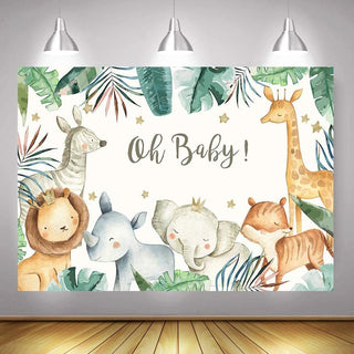 Jungle Baby Shower Backdrop Backdrops Ellie's Party Supply