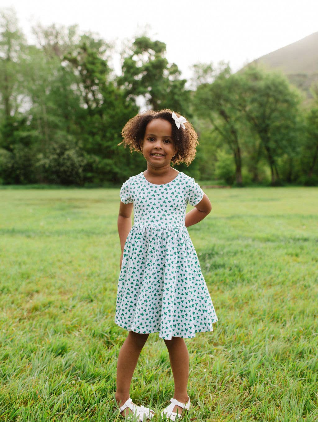 Ollie Jay Short Sleeve Twirl Dress - Shamrock | Baby Riddle 2T Ollie Jay Short Sleeve Twirl Dress - Shamrock | Baby Riddle 2T
