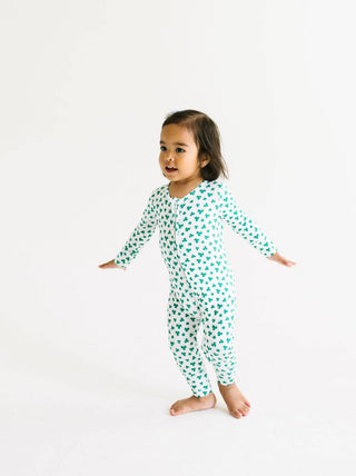 Ollie Jay Bamboo Coverall with Zipper - Shamrock | Baby Riddle