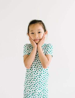 Ollie Jay Bamboo Short Sleeve Pajama Set - Shamrock | Baby Riddle