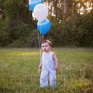Baby Boy First Birthday Smocked Birthday Jon Jon Boy Overall Seven Lantern Lane Size: 12M