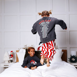 Oversized Drop Shoulder Pullover - Santa World Tour