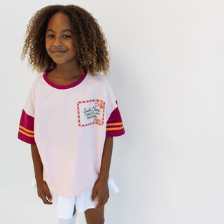 Oversized Tee, Burgundy - Letters To Santa