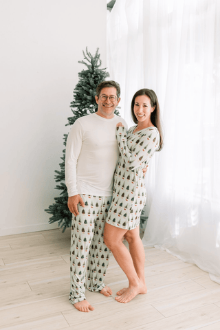 Bamboo Pajama Pants - Aloe Rustic Trees