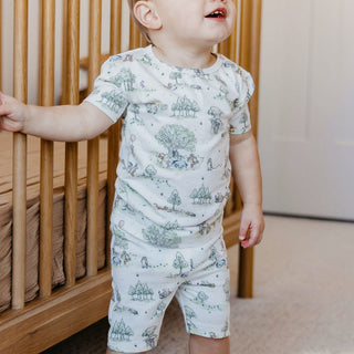 Short Sleeve Pajama Set with Shorts - Hundred Acre Wood