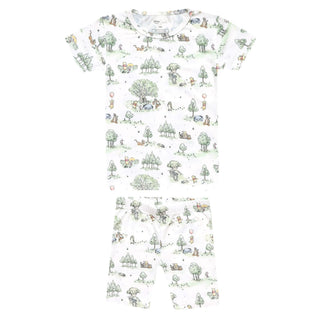 Short Sleeve Pajama Set with Shorts - Hundred Acre Wood