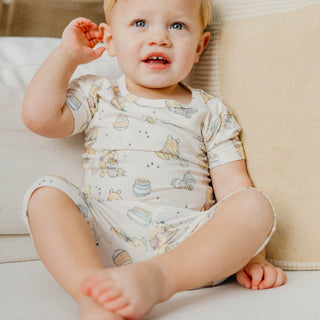 Short Sleeve Pajama Set with Shorts - Hunny
