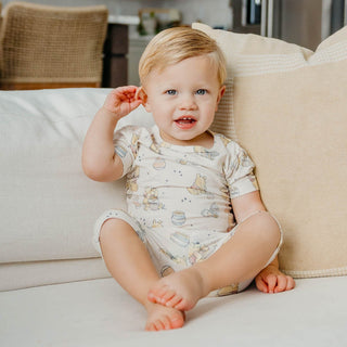 Short Sleeve Pajama Set with Shorts - Hunny