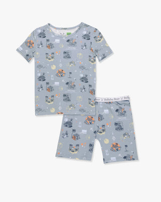 Bamboo Short Sleeve Pajama Set with Shorts - Minecraft Time to Mine Bellabu Bear Size: 18-24 Months