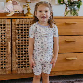 Short Sleeve Pajama Set with Shorts - Minnie Mouse Bowquet