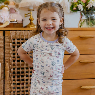Short Sleeve Pajama Set with Shorts - Minnie Mouse Bowquet