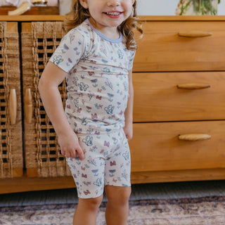 Short Sleeve Pajama Set with Shorts - Minnie Mouse Bowquet