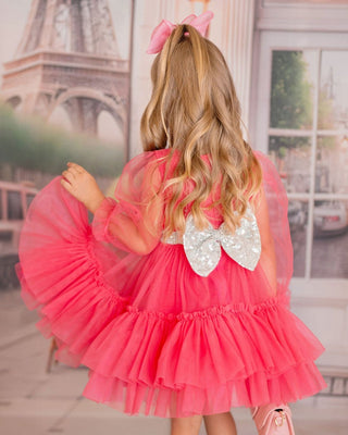 Parisian Rosé Tulle Party Dress Faeella Size: 1