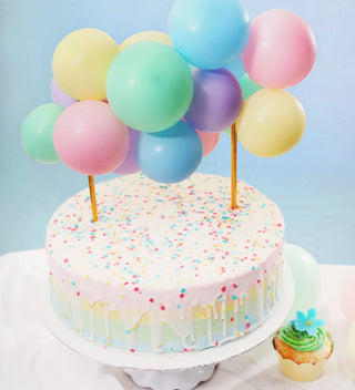 Pastel Rainbow Mini Balloon Cake Topper Cake Toppers Ellie's Party Supply Pump: No Balloon Pump