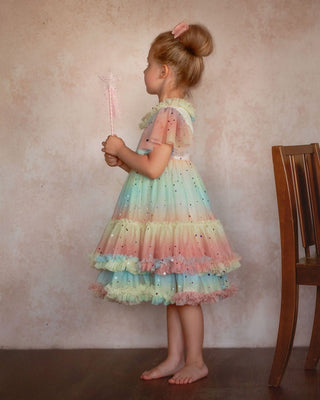 Pastel Stardust Layered Party Dress Dresses Faeella Size: 2