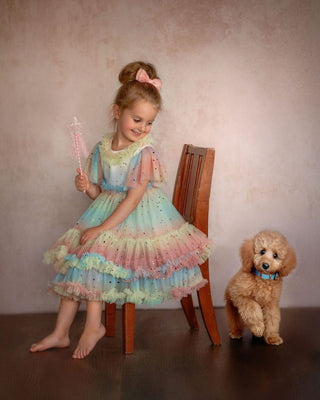 Pastel Stardust Layered Party Dress Dresses Faeella Size: 2