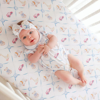 Bamboo Peter Pan Collar Bubble Romper - Oxford (Toys)