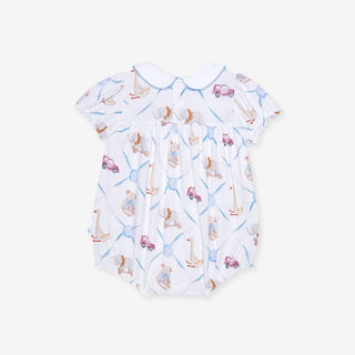Bamboo Peter Pan Collar Bubble Romper - Oxford (Toys)