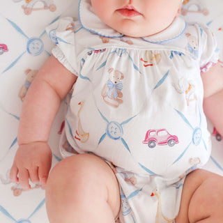 Bamboo Peter Pan Collar Bubble Romper - Oxford (Toys)