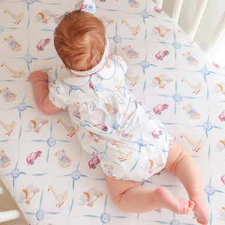 Bamboo Peter Pan Collar Bubble Romper - Oxford (Toys)