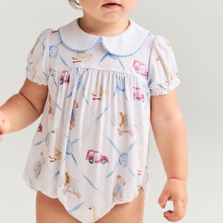 Bamboo Peter Pan Collar Bubble Romper - Oxford (Toys)