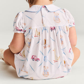 Bamboo Peter Pan Collar Bubble Romper - Oxford (Toys)