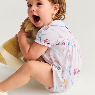 Bamboo Peter Pan Collar Bubble Romper - Oxford (Toys)