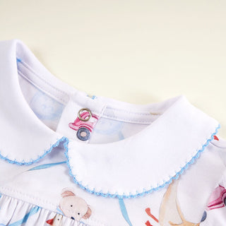 Bamboo Peter Pan Collar Bubble Romper - Oxford (Toys)