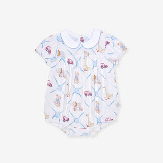 Bamboo Peter Pan Collar Bubble Romper - Oxford (Toys)