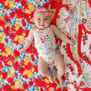 Bamboo Picot Bodysuit - Mangia (Pasta) Posh Peanut