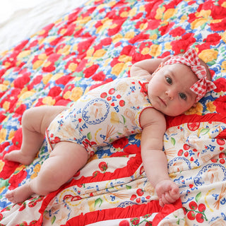 Bamboo Picot Bodysuit - Mangia (Pasta) Posh Peanut