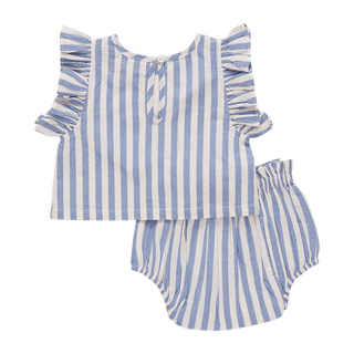 Pink Chicken Abigail 2-Piece Set - Blue Stripe | Baby Riddle