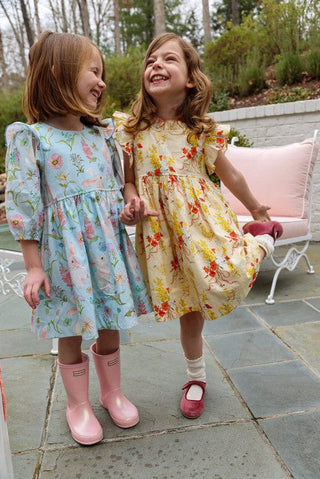 Pink Chicken Brooke Dress - Botanical Bunnies | Baby Riddle