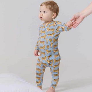 Bamboo Convertible Footie Romper - Tigers Pink Chicken Size: 0-3 Months