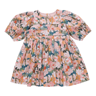 Cotton Evelyn Dress - Watercolor Floral Baby & Toddler Dresses Pink Chicken Size: 2T